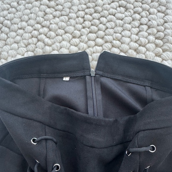 Black Lace-Up Women's Skirt - Picture 2 of 3